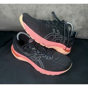 ASICS GT-2000 11 Womens Running Shoes Sz 9 Black Pink Peach 1012B303 Sneaker
